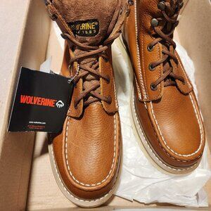 WOLVERINE WORK WEDGES  6" BROWN BOOTS